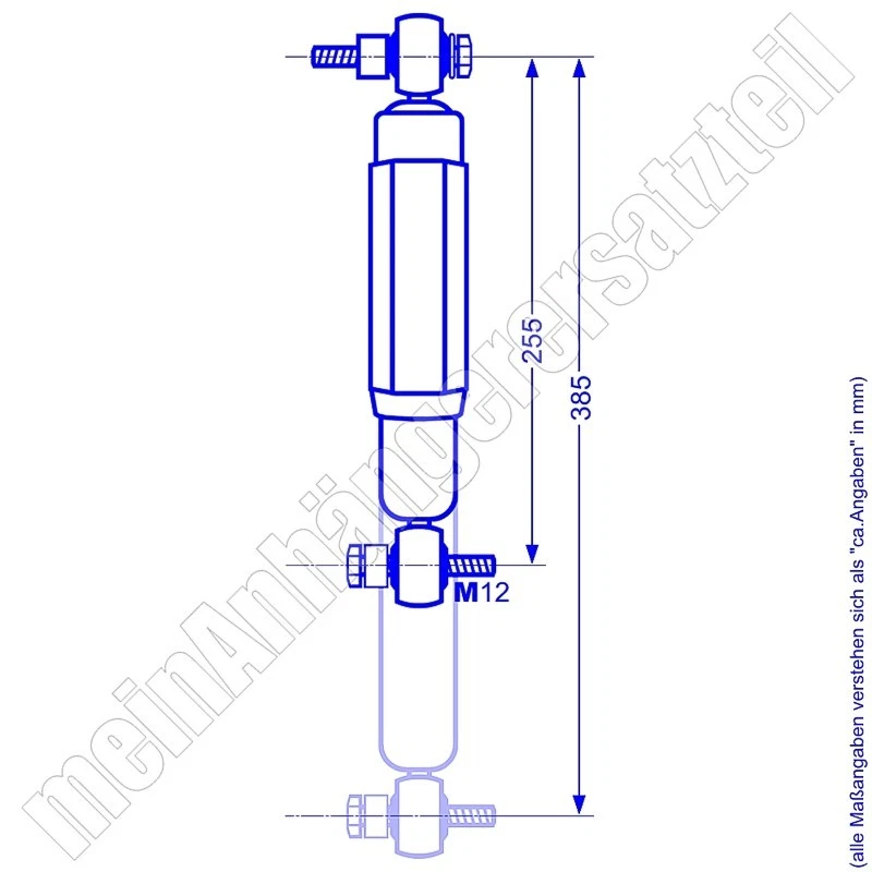 4x AL-KO ALKO Achsstoßdämpfer Anhängerstoßdämpfer Octagon PLUS rot 2000 / 3500kg - Bild 2 von 3