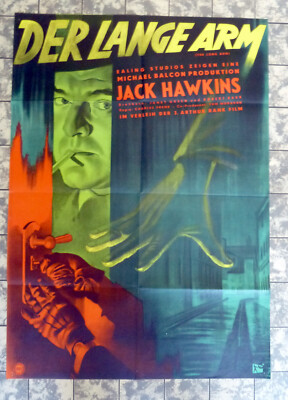 DER LANGE ARM Jack Hawkins A1-FILMPOSTER Ger 1-Sheet ´56  Third Key THE LONG ARM