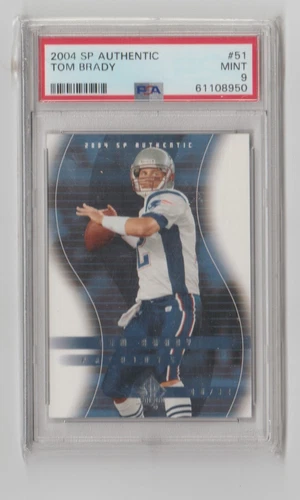 '04 SP AUTHENTIC TOM BRADY #51 PSA 9 MINT VERY SHARP CORNERS - GOAT! Future HOF