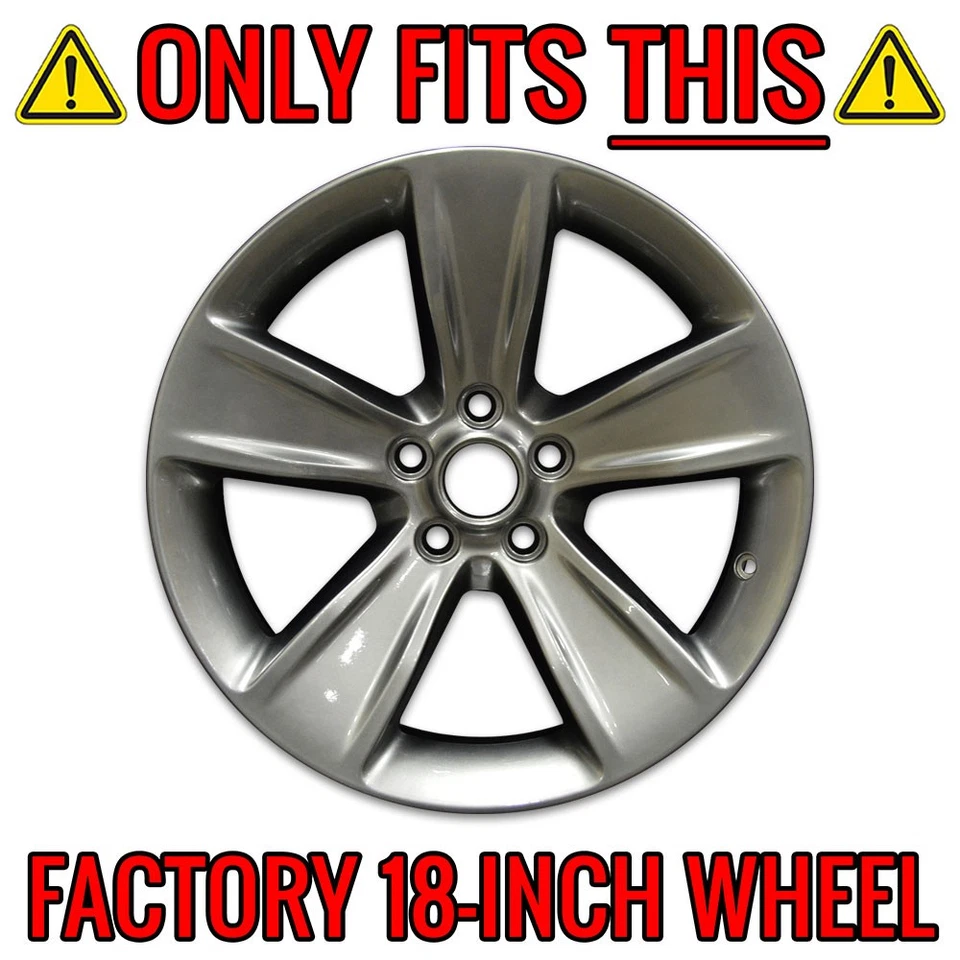 Set of 4 Gloss Black 5 Spoke 18" Wheel Skins for 2015-2021 Dodge Challenger SXT - Image 2 of 3