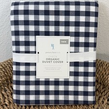 POTTERY BARN KIDS ORGANIC CHECK DUVET COVER T...