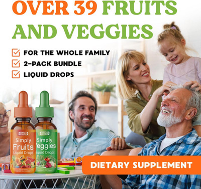 - Fruit and Vegetable Supplements - Liquid Drops - Made with Whole Food Super...