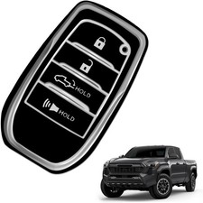 Muslogy Key Fob Case Cover Compatible with 2024 2025 Toyota Tacoma Black