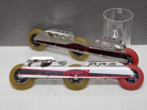 Verducci 5 WHEEL IN-LINE INLINE RACING RAILS 12.80 With 3 Working Wheels EUC 