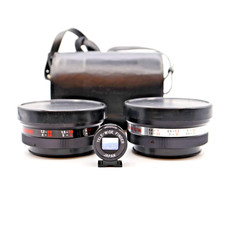 Yashica Yashikor Aux Lens 2 Wide Angle Telephoto Tele-Wide Finder w Case - 401