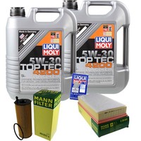 Mann Inspektionspaket 10L Liqui Moly Top Tec 5W-30 FüR VW Touareg 3.0 V6 TDI