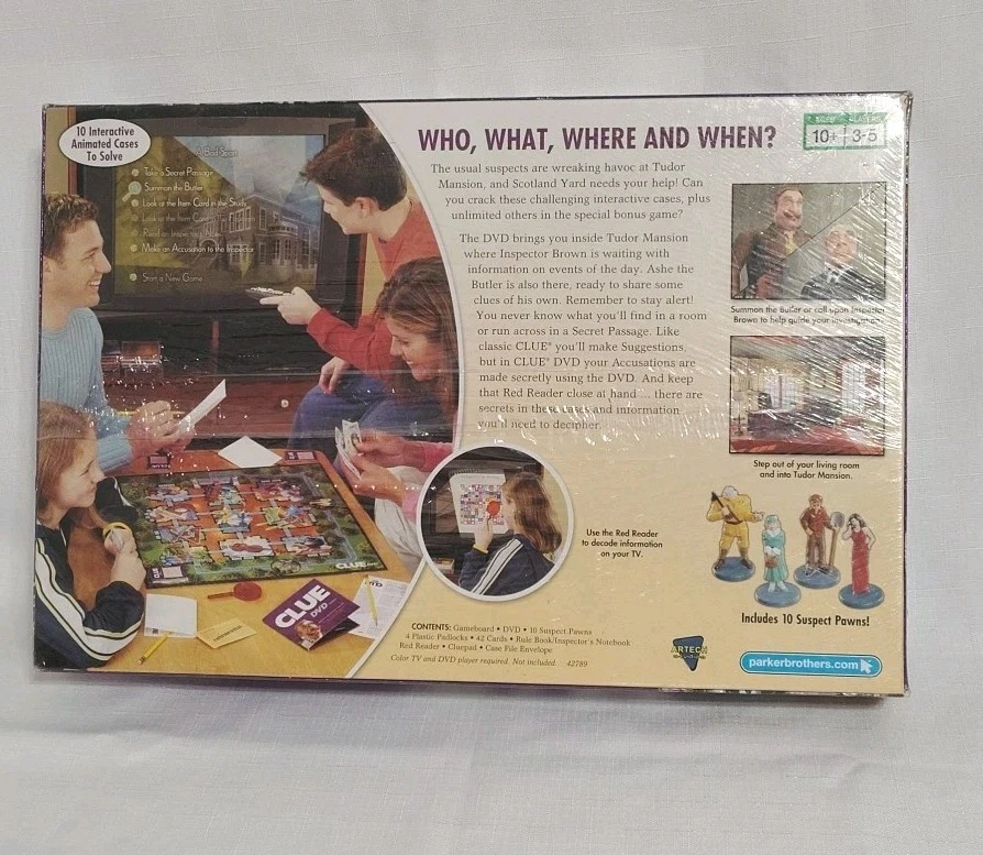 Clue Interactive DVD Board Game 2006 Parker Brothers TV Fun New Factory Sealed - Image 2 of 4