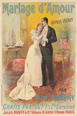   Mariage d'Amour (1890s) Vintage Romance Poster - 24x36  - Gallery Grade Print