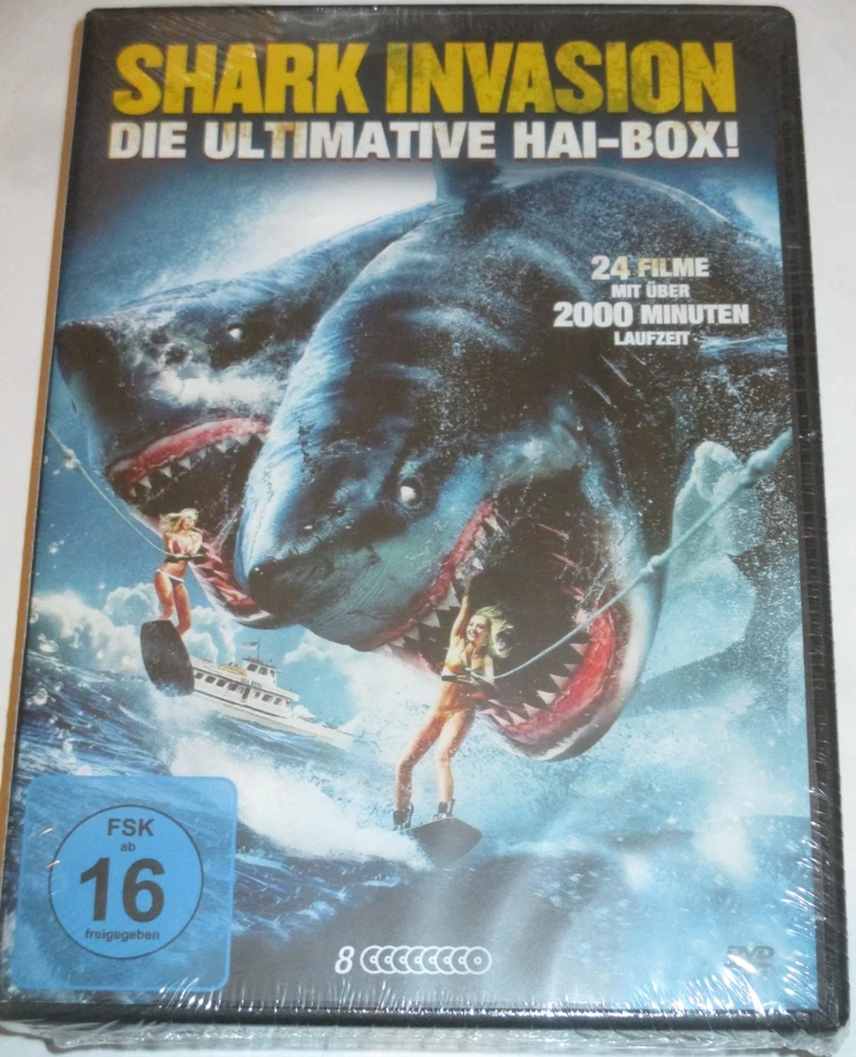 Shark Invasion Hai BOX - 8 DVDs/NEU/Horror/Tara Reid/Ian Ziering/ca 2029 min. - Bild 1 von 2