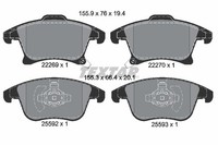 Bremsbelagsatz FÜR Ford Galaxy III (Ck), Ford S-MAX (Cj, WA6) - Textar 2226901