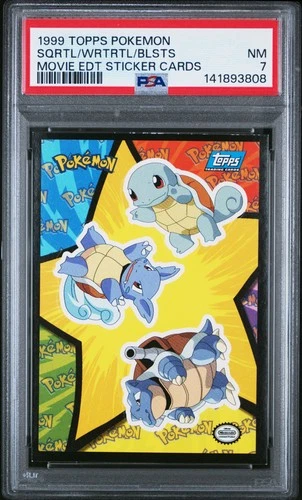 1999 BLASTOISE/SQUIRTLE/WARTORTLE PSA 7
