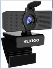 NexiGo N60 1080p Webcam with Microphone Adjustable FOV, Zoom, Software Control