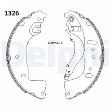 Delphi Bremsbackensatz hinten 1EA698525C 1EA698525G 1EA698525A LS2197