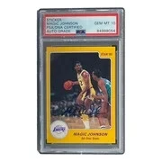 Magic Johnson Signed LA Lakers 1986 Star #5 Trading Card PSA/DNA Gem MT 10 - Image 3 of 4