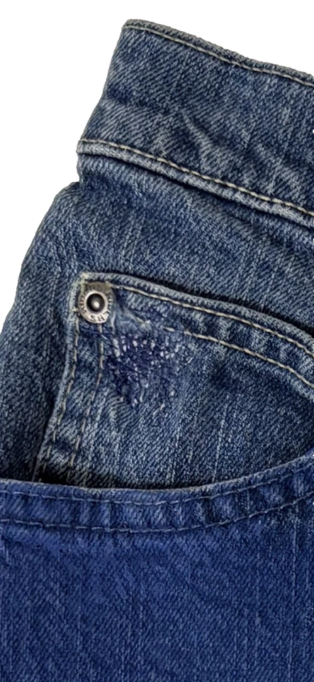 Pantalones Cortos Denim Corte Riders Relajados Mujer talla 32W x 12 Rojo Blanco Rayas Americana Foto 3 de 4