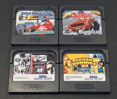 4 Game Gear Spiele mit Hülle, Konvolut, Out Run, T2 The Arcade Game Usw.