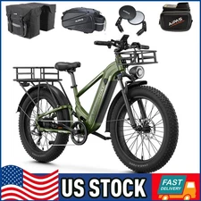 26"Fat Tire 1800W Electric Mountain Bike for Adults 36MPH 85Miles Cruiser E-bike
