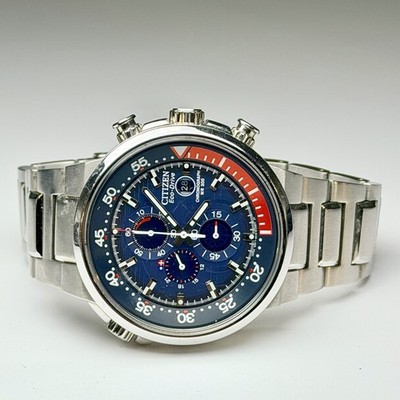 Citizen CA0440-51L Endeavor PEPSI BEZEL Eco-Drive SS Chronograph Men's Watch