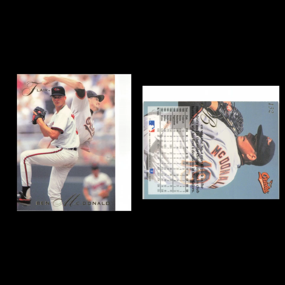 Ben McDonald #152 1993 Flair Baltimore Orioles Baseball Card MLB NM - Image 3 of 3