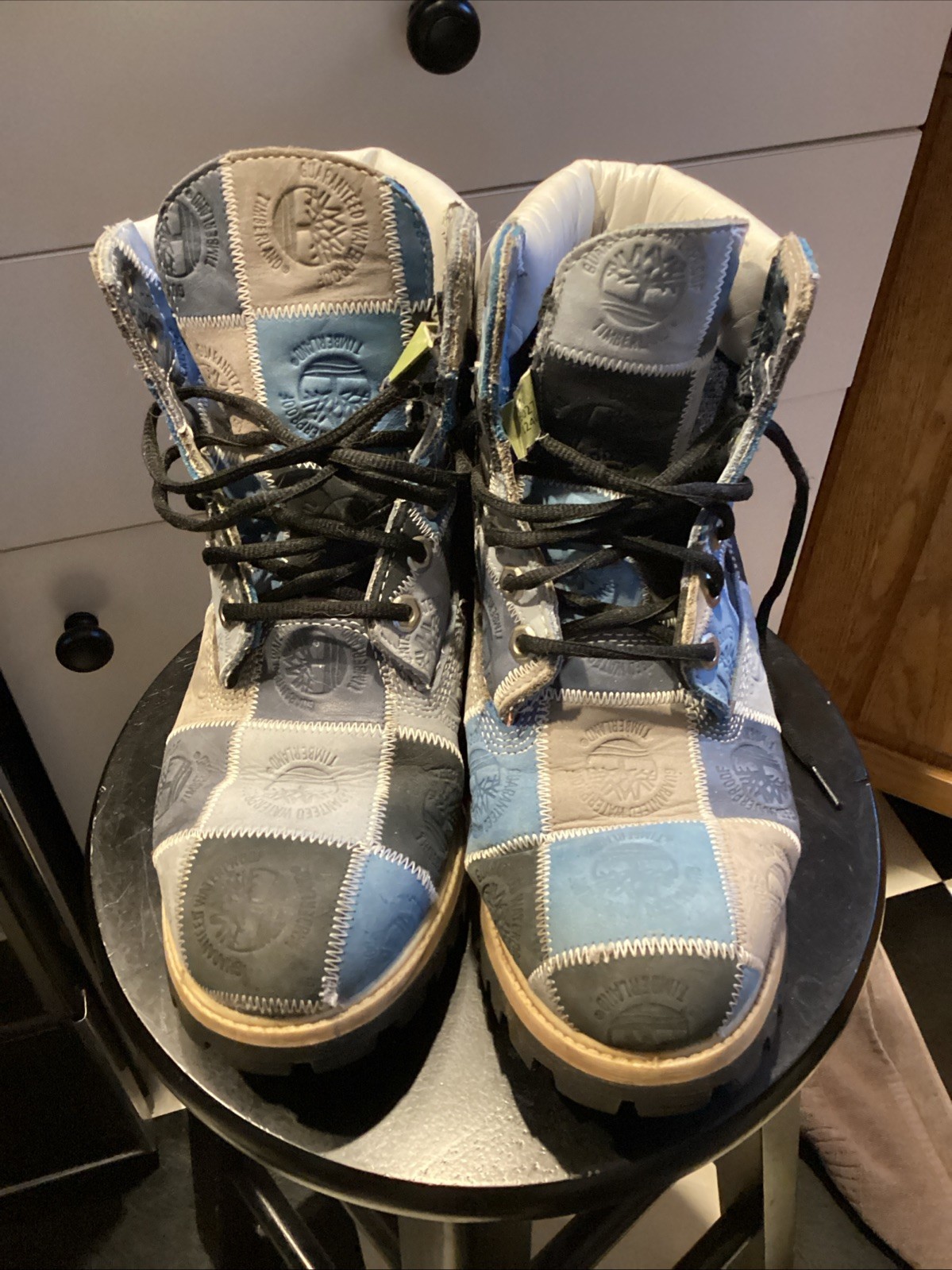 Timberland Blue leather patchwork Premium Boots S… - image 1