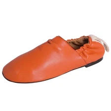 Loewe Ballet Shoes Flat Leather Women 35 (22cm) Orange Used MOLO-0