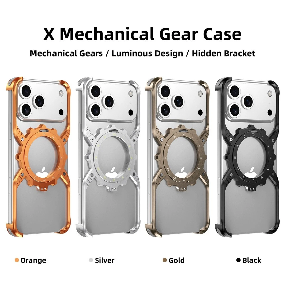 For iPhone 17 Pro Max / 17 Pro Magnetic Metal Aluminum Rimless