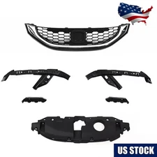 6PCS Front Radiator Grille Headlight & Bumper Brackets For Honda CIVIC 2013-2015