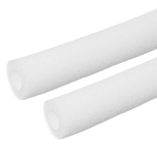 2Pcs Pipe Insulation Foam Tube Foam Tubing Pipe Covers 3/4"x1-3/5"x6.6Ft White