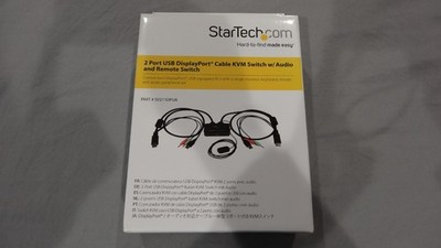 StarTech SV211DPUA 2-Port USB DisplayPort Cable KVM Switch w/ Audio and Remote