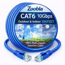 Cat6 UTP 100 Pure Copper Patch Cord, 0.5-150 FEET Ethernet LAN Cable, 100 FEET