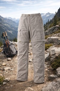 REI Co Op Convertible CARGO Hiking Pants Gray Youth L 14-16