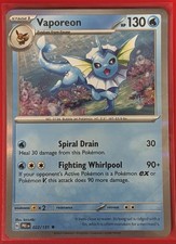 Vaporeon 022/131 Pokemon Sv: Evoluzioni Prismatiche Carta Holo