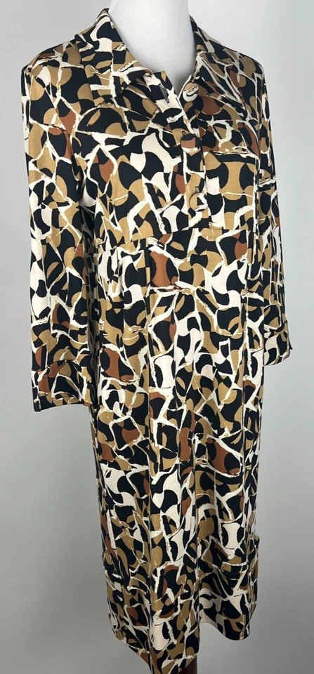 Jersey de seda DIANE VON FURSTENBERG 3/4sl 'Selamanka Shirt Dress' (bolsillos) - 8 Foto 4 de 4