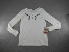 Vintage Roper Shirt Womens Small White Western Flowers Embroidered Cowgirls USA