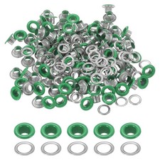 110 Pcs Grommets Eyelets with Washers, 3/16"(5mm) Grommets Kit, Green