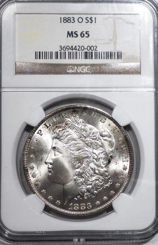1883-O Morgan Silver Dollar NGC graded MS 65