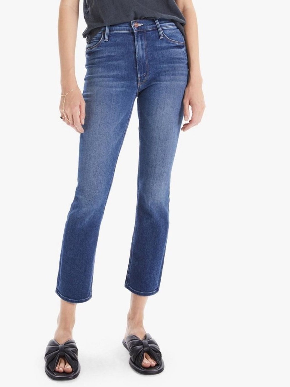 MOTHER The Mid Rise Dazzler Ankle Jeans Sweet And Sassy Wash Size 24