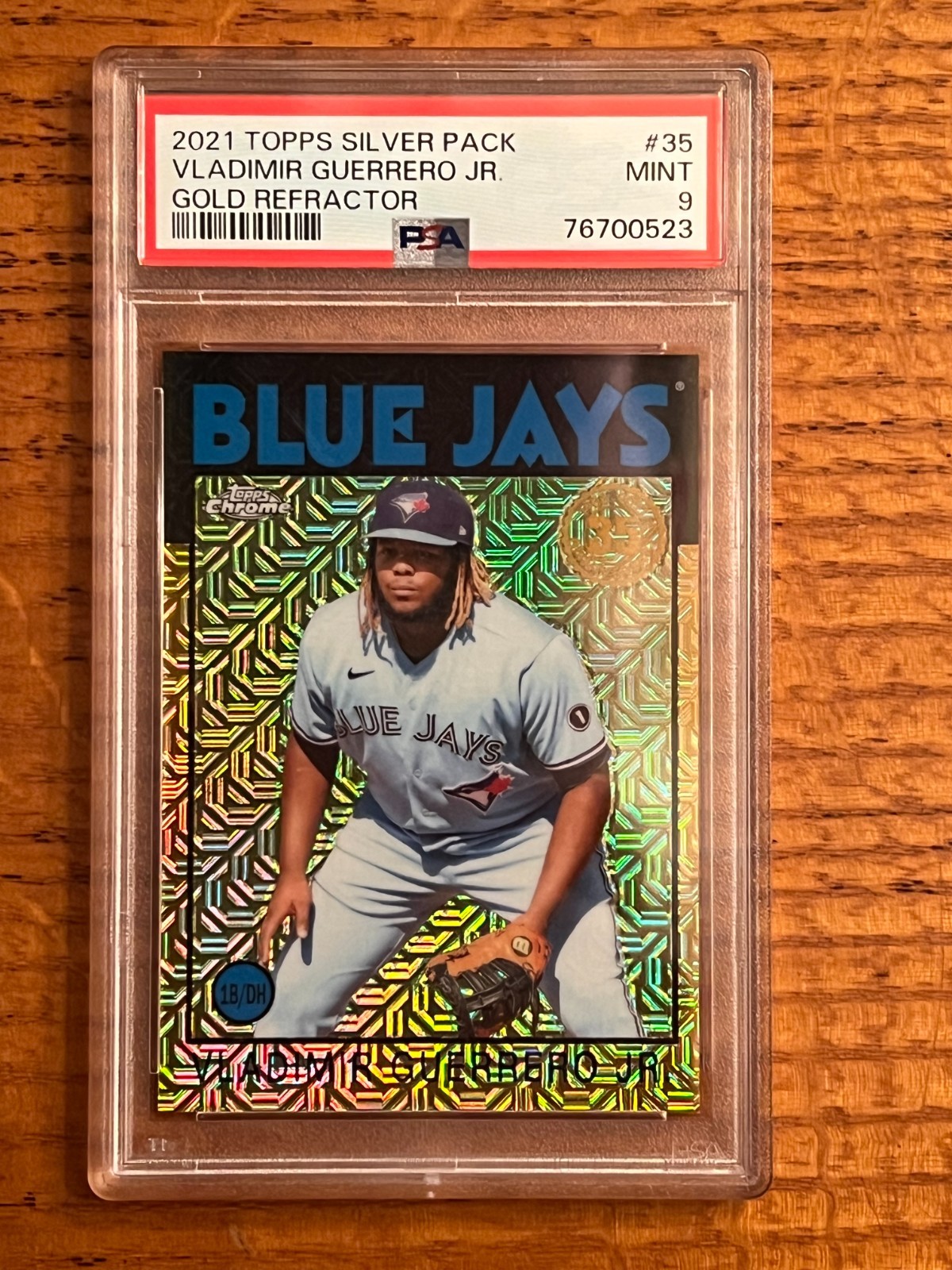 2021 Topps Chrome Vladimir Guerrero Jr PSA 9 Gold Refractor 18/50