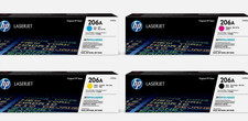 Genuine HP 206A Toner Set W2110A W2111A W2112A W2113A M255dw M283fdw w/ Chip