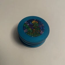 Vintage Pogs Metal Slammer 1990s - GREEN MONSTER BLUE - VERY THICK 0.75” 2.3 Oz