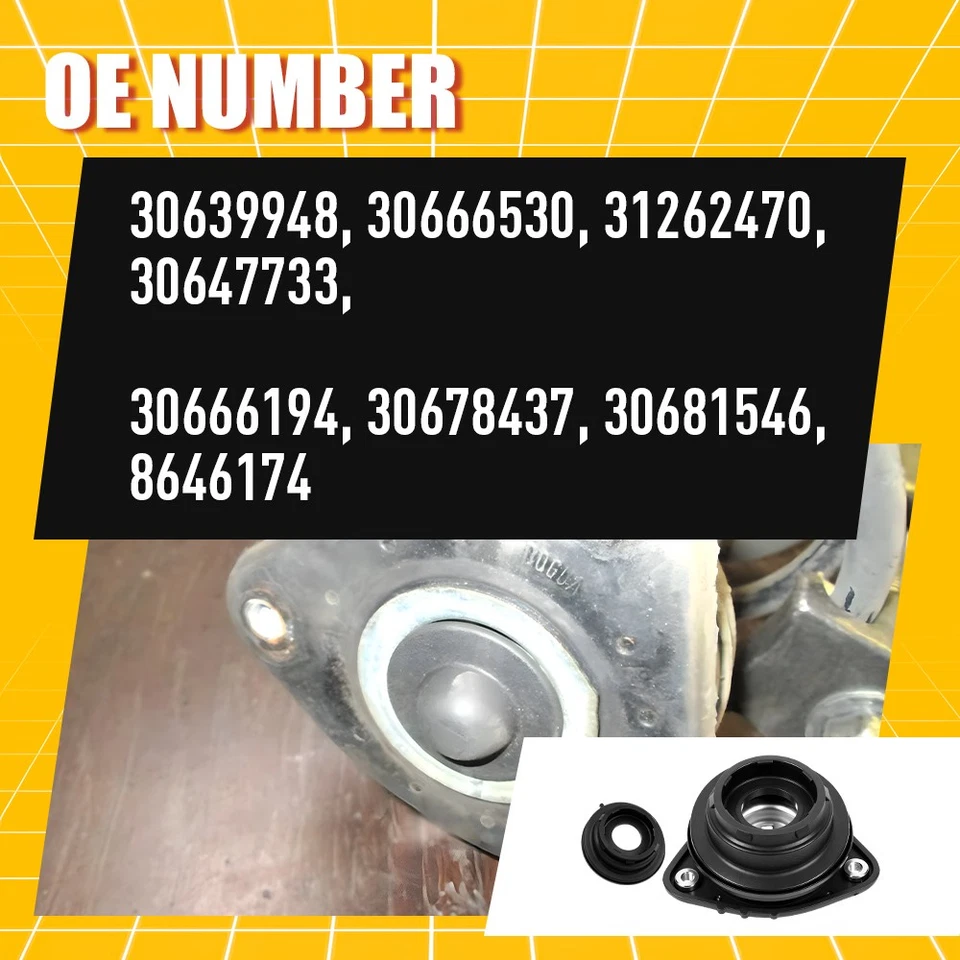 2PCS Front Strut Top Mount Fits For Ford Focus C-Max Kuga Volvo V50 Mazda 3 0 - Image 2 of 4