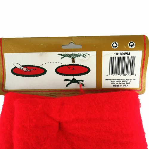 Christmas Tree Skirt Red Cardinals Gold Trim 50 in Diameter New - Picture 5 of 6