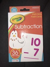 Crayola 36 Dbl Sided Learning Flash Cards for Kids Ages 5 Subtraction 1112-3