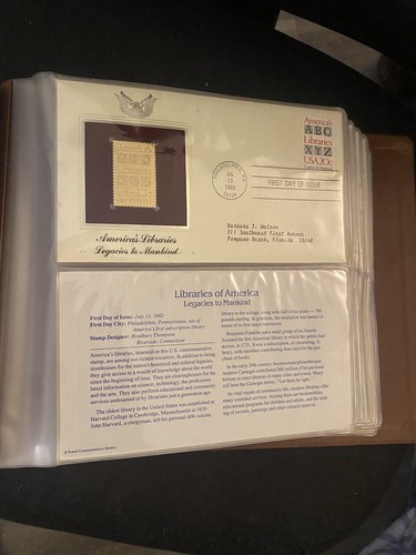 Vintage Rare GOLDEN REPLICAS OF UNITED STATES STAMPS 38 Total GOLD Stamps 1980s - Picture 5 of 5