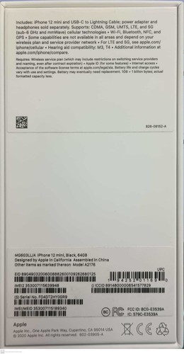 Original Apple Empty Box iPhone 12 Mini Black(No accessories/No Manual) - Picture 2 of 3