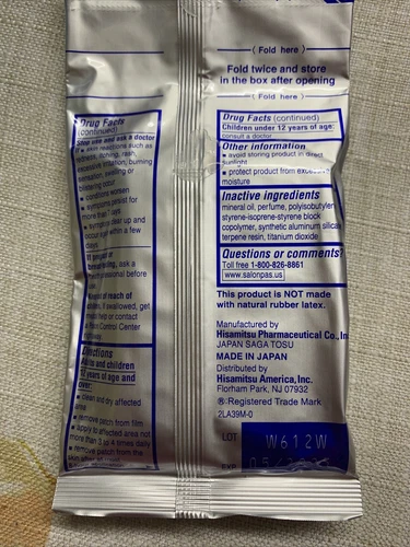 Salonpas Pain Relieving Patch 20/40/60/80/100/120/140 ct Hismitsu