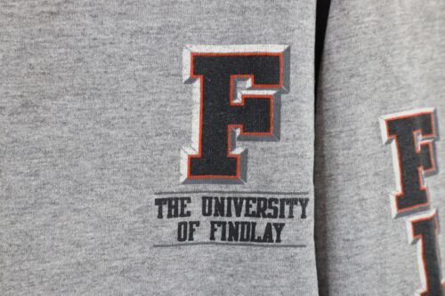 Vintage 90s Mens Large Thrashed University of Findlay Long Sleeve T-Shirt USA - Picture 4 of 15