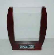 NEW UNUSED ST PAULI GIRL TABLE WOODEN MENU HOLDER OR USE FOR PHOTO FRAME