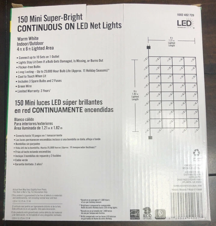 Home accents 150 mini net lights deals