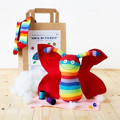 Creature, sewing, kids, monkey adult Christmas gift! SOCK FLAMINGO CRAFT KIT.
